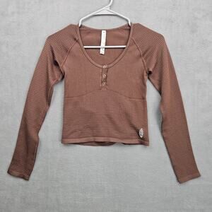 Free People Movement Womens Size XS/S Cocoa Bail Out Long Sleeve Layer Boho